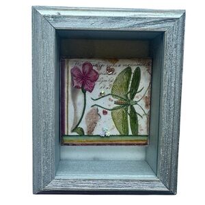 Unique&Original Framed Artwork Mixed Media in Shadow Box 5x3x2 NEW